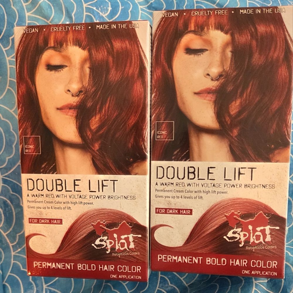 2 BRAND NEW JITS Sealed. Double Lift Permanent Bold Hair Color - Warm Red